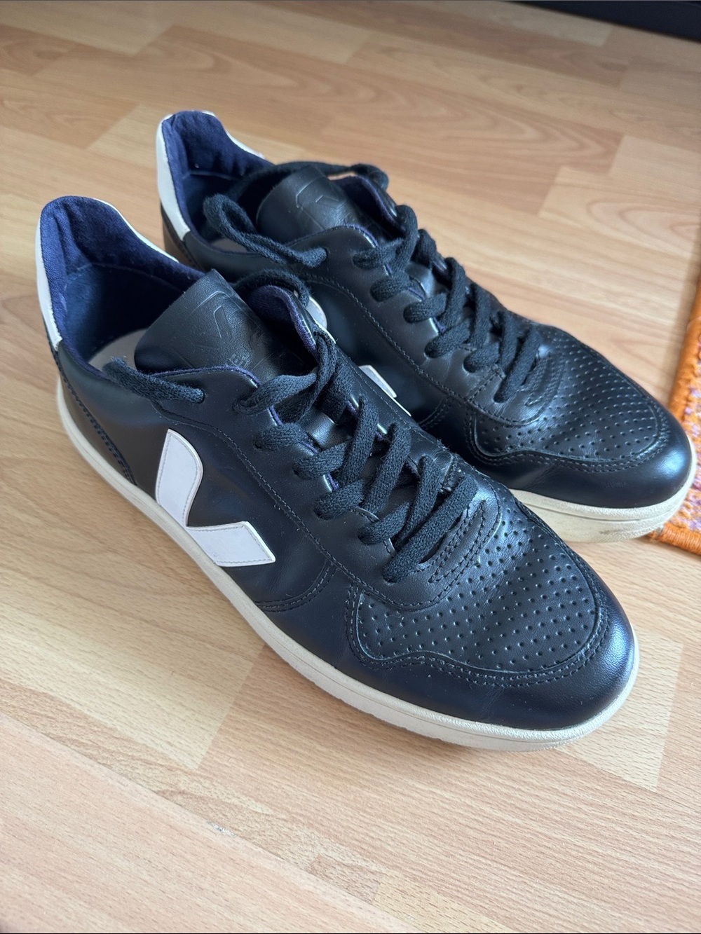 Veja Black Leather Sneakers